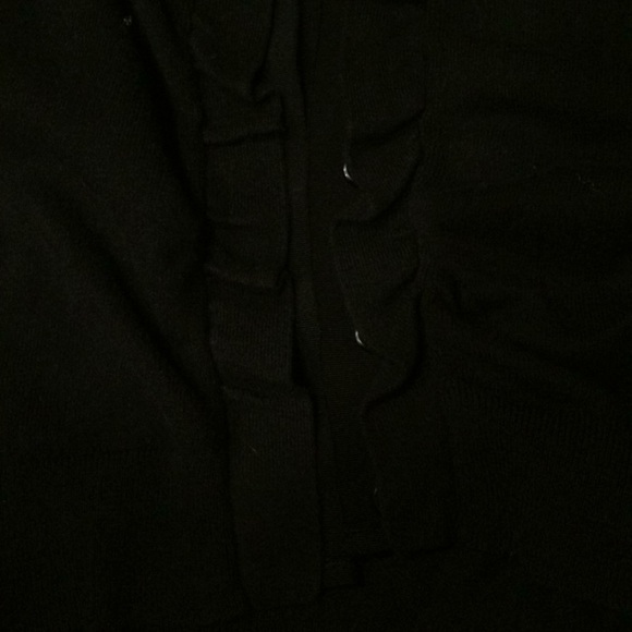 Ann Taylor Loft Black Cardigan Sweater Ruching - Picture 6 of 6